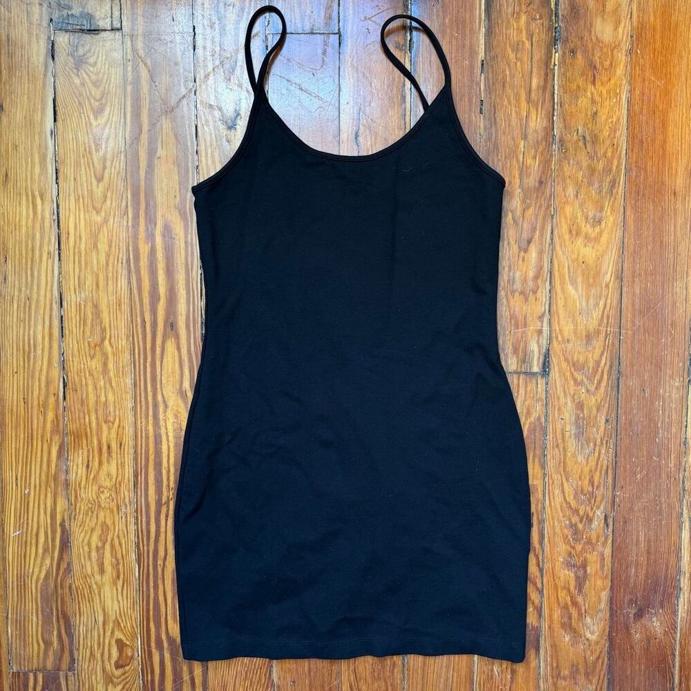 Staud black mini dress